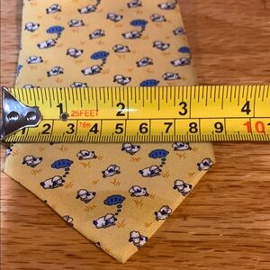 Brooks Brothers Yellow and Blue Sheep Pattern Tie